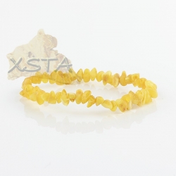 Raw butter color amber bracelet